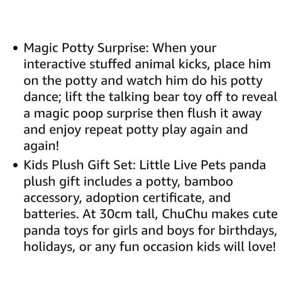 NIB Little Live Pets My Baby Talking Panda ChuChu with 50+ Sounds - Picture 9 of 9